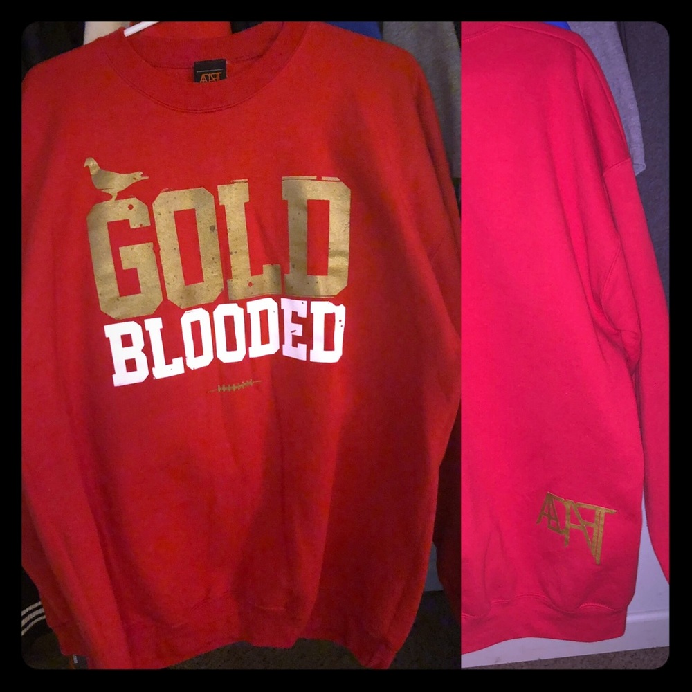 Adapt Gold Blooded crew neck 49ers sweater